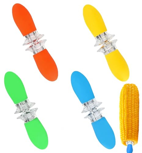 8 PCS Corn on the Cob Holders, Corn Cob Holders, Corn on the Cob Skewers, Sweetcorn Holders, for Kitchen,BBQ,Parties,Picnics and Camping(8 * 3.5cm)