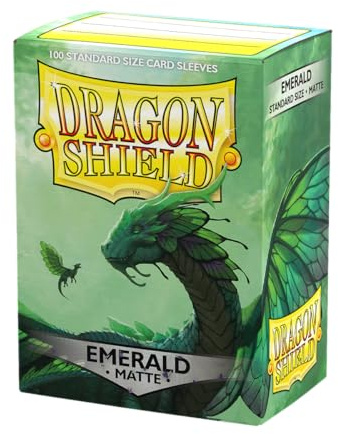 Dragon Shield | Standard Size Card Matte Sleeves | 100 CT - Smooth & Tough Premium TCG Sleeves | Compatible with Pokemon, Flesh & Blood, One Piece & Magic the Gathering | Emerald