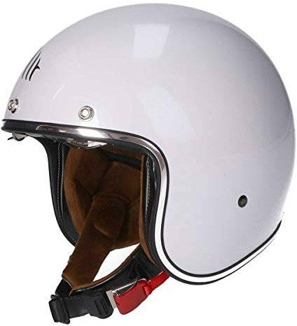 MT Le Mans II SV · Jet-Helm · Motorrad-Helm Roller-Helm Scooter-Helm Bobber Mofa-Helm Chopper Retro Cruiser Vintage Pilot Biker ECE 22.05 (Weiß, XS)