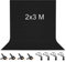 2X3M Fond Noir, Vevelux Toile de Fond Noir avec 8 Clips Anti-Plis, 100% Polyester Pliable Lavable Durable Écran Noir pour Photographie, Vidéo, Camera, Photo, Prise de Vue Vidéo