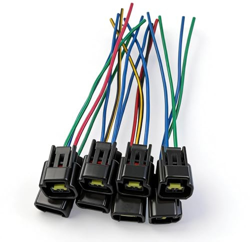 OYEAUTO Ignition Coil Female Connector Plug Harness Set of 8 Compatible with Ford Lincoln Mercury
