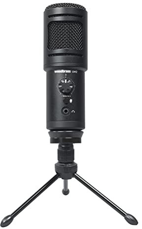WOODBRASS UM2 Mikrofon Streaming, Podcast, Videokonferenz, Gaming. USB -C Mikrofon Plug & Play, autonom für PC/Mac/PS4/PS5/Xbox, ideal für Aufnahme und Live Twitch, Discord, Youtube