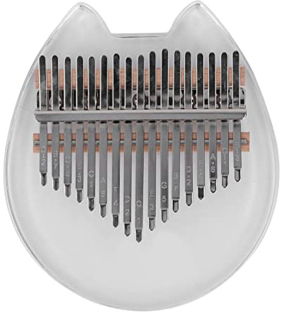 kalimba tumpiano Tumfinger Piano 17 tangenter Akryl Transparent Bear Pattern Board Lättspelande Kalimba Instrument tumpiano, sol mini tumpiano
