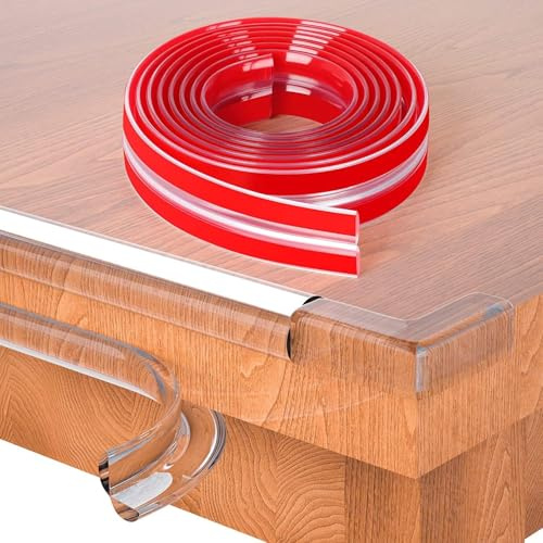 Corner Protectors Baby Proofing 6.6ft(2M) with 4 Corners,Corner Protector,Furniture Corner Guard & Edge Safety Bumpers, Soft Edge Protectors with Upgraded Pre-Taped Strong Adhesive
