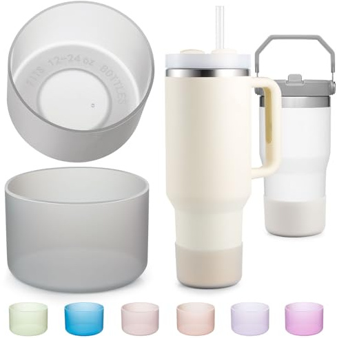 Onlymory Bottes en silicone pour tasse Stanley de 1200 ml, bottes inférieures pour Stanley IceFlow Flip 590 ml, 880,5 g, manchon de protection pour bouteille d'eau de sport de 340,2 à 710,4 g,