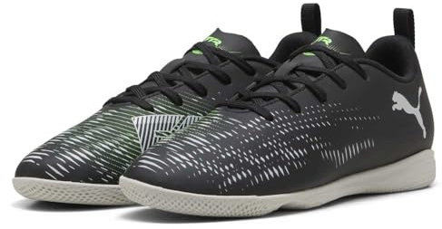 PUMA Future 8 Play IT JR Fussballschuh, Black Silver-Fluo Green, 32 EU
