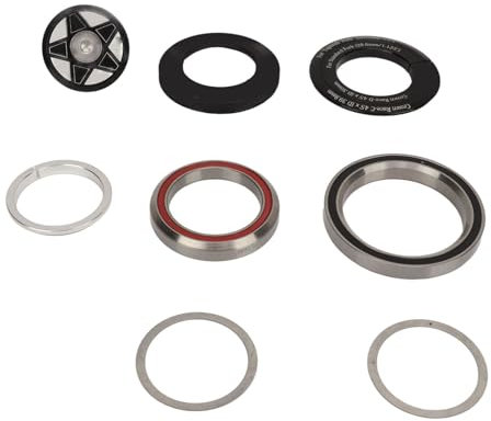 Kit de Casque de Vélo, Traitement CNC en Aluminium, Lisse Scellée avec Fourche Droite de 28,6 Mm pour Tube de Direction Conique de 41,8 à 52 Mm