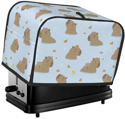 Copertura per tostapane a 2 fette, impermeabile, con tasche per piccoli elettrodomestici da cucina, protezione dalle impronte digitali, lavabile in lavatrice