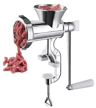 Paluplus Tritacarne Manuale da Tavolo in Alluminio, Macchina Insaccatrice con Morsetti Regolabili, Manico con Impugnatura Ergonomica, per carne e verdure e riempimento di salsicce -1186F