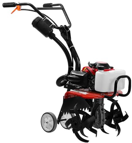 Motobineuse Thermique 4 Temps, 55 Cm³, 4 Lames, Vitesse De Rotation : 10 500 Tr/Min, Pour Labourer, Labourer, Sillonner Et DéSherber