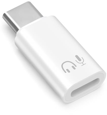 BORLTER CLAMP Adaptateur Lightning vers USB C pour Casque prenant en Charge Le contrôle de Ligne, Adaptateur Audio Lightning vers USB-C pour iPhone 16/15, iPad et Autres Ports Audio de Type, Blanc