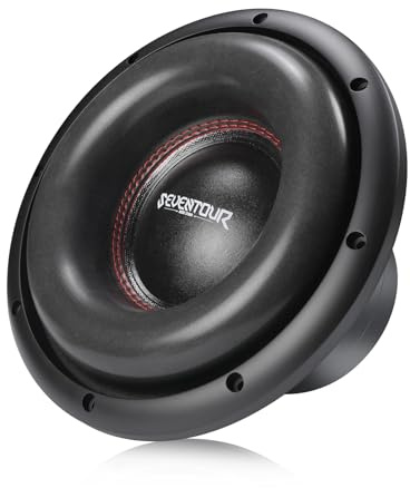 Seventour 10 1200W Max Power Dual 4 Ohm Car Subwoofer,Dual Voice Coil High-Strength Dual Magnets,Foam Surround for Vehicle Stereo Sound System (10 - Dual 4 Ohm)