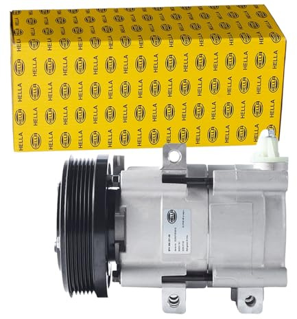 HELLA 8FK 366 201-061 Compresor, aire acondicionado - FS10-170 - 12V - R 134 a - PAG 46 - 160ml - con acoplamiento magnético/con junta tórica/con aceite de compresor PAG