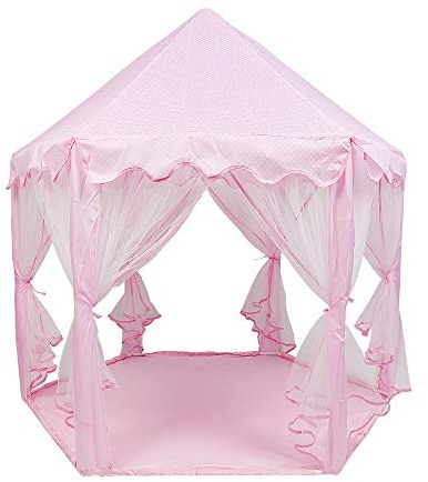 Belfoyer Tente Enfant Intérieur, Cabane de Jeux Spacieuse et Pliable, Maison de Jeu pour Enfants avec Fenêtres en Maille, pour Chambre et Salle de Jeux-38200