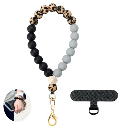 Pulsera de silicona con colgante para teléfono móvil, collar corto para teléfono móvil, pulsera universal para teléfono móvil, llavero y smartphone, accesorio de moda.