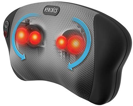 HoMedics Massagekissen, Shiatsu Massage mit sanfter Wärme, Lösen von Knoten und Verspannungen, Entspannung in Nacken, Schulter und Rücken, vielseitig anwendbar, kompakt und gut zu transportieren