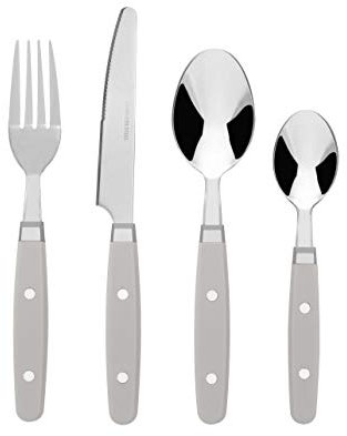 Bon Henley 16-Piece Stainless Steel Cutlery Set - Grey