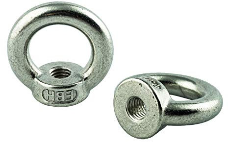 AGBERG - Tuercas anuladoras M12 (2 unidades) fundidas y pulidas, acero inoxidable VA A2 V2A, tuercas anulares, similar a DIN 582