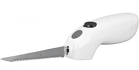 Cordless Electric Knife - Electric Knife for Carving Meat, Steak, Fish, Poultry, Bread, Vegetables with Serrated Stainless Steel Blades & Ergonomic Handle, Battery Powered