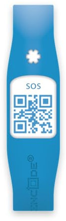 Silincode Qr SOS Silikon-Armband, Notfall, Hilfe, medizinische Hilfe, Gesundheitswesen, Identifizierung, Krankengeschichte, Gesundheitsstatus, Kontakte, Berichte, Alarm, (Größe XL, Blau)