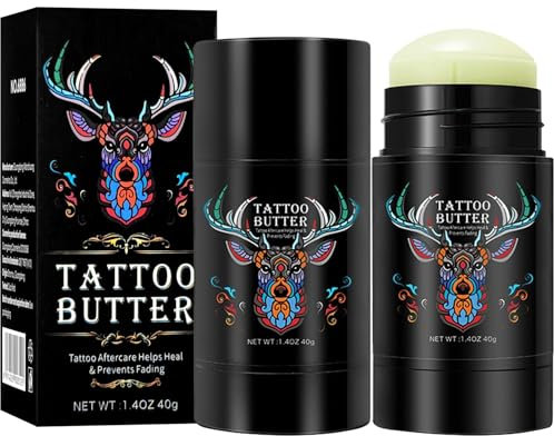 2 Pezzi Crema Tatuaggi, Cura per le Pelli Tatuate, Tattoo Crema per la Cura e Mantenimento dei Tatuaggi, Rafforza i Colori del Tatuaggio
