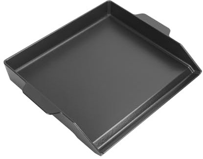WEBROIL Universal Cast Iron Cooking Griddle Insert,Pre-Seasoned Nonstick Coating Griddle Pan for Gas Grill,BBQ Flat Top Grill Plate with High Sidewalls for All Grills and 4 Burner Range Oven,18.5x14