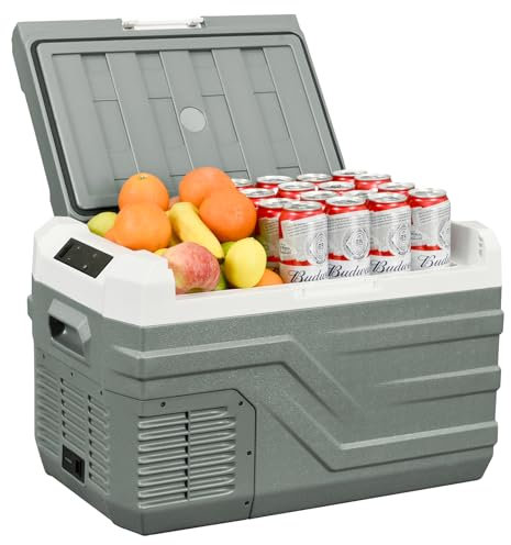 Alpicool 27L Kompressor Kühlbox Elektrisch, Kühlschrank für Auto Kompressor 12V 230V, Tragbarer Kühlbox für Auto, Camping, Angeln, Fahrten, LKW, Boot, Reisemobil, -20℃-20℃
