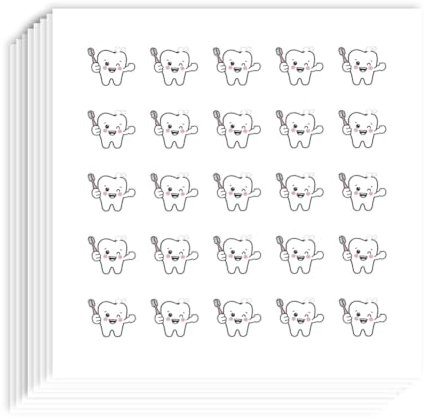 AHANDMAKER 500 Stück Selbstklebende Zahnbürstenaufkleber. 0.4x0.5 Zoll Zahnarztaufkleber Scrapbookpapier Zahn Training Aufkleber Abziehbilder Für Scrapbooking Kalender Kunst DIY Handwerk