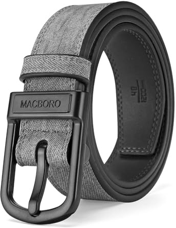 MACBORO Mens Belts Stretchable Stretch Elastic Black TSA Approved Hypoallergenic Nickel Free Non Metal Belt for Men Plastic Buckle Airport Friendly Braided Web Canvas Golf Accessories Belt Dad Gift