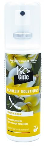 K-OCIDE - Répulsif Moustique - Senteur Monoï - Corps & Textiles - Pour enfants et adultes - Sans effet gras - 80 ml