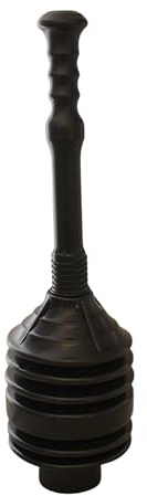 Dependable Industries inc. Essentials Accordion Toilet Plunger – High-Force Clog Remover for Toilets, Sinks, Tubs and Showers, Black
