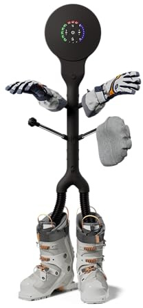 Hedgehog Buddy Heavy Duty Ski Boot Dryer Rapid 3-Pair Glove, Boxing Shoe Dryer and Deodorizer Wall-Mounted, Adjustable Heat, Portable, Extra Long Spikes, Black