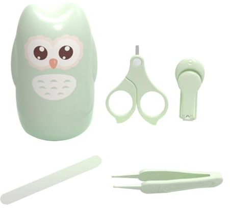 Kit Coupe-Ongles Bébé Sûr, Ciseaux et Lime, Confortable | Acier Inoxydable et ABS, Léger et Facile à , Nourrissons