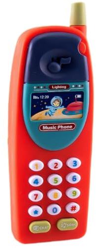 Generisk leksakstelefon, telefonleksak | musikspelare falsk telefon för | barn, lugnande ljud och | tidig utbildningsleksak, barnmobiltelefon, främjar språkutveckling