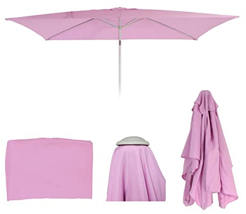 Mendler Housse de Rechange pour Parasol N23 2x3m rectangulaire Tissu/Textile 4,5kg - Lilas