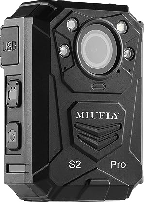 MIUFLY S2 PRO 2K Voice Control Camera, Wearable Camera with Night Vision, GPS, Built in 128G Memory