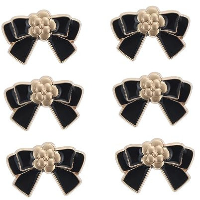 Anneome Metall-Nähknöpfe mit Schleife Kleidungsknopf-Set Hemd-Broschenknöpfe für -Dekorationsknöpfe