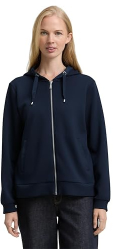 TOM TAILOR Damen 1048293 Sweatjacke, 10668-Sky Captain Blue, XL