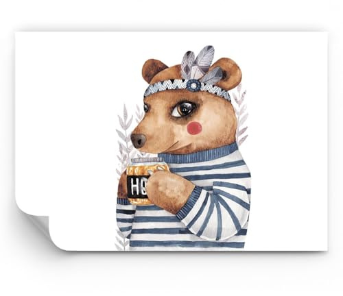 ARTTOR Papel pintado de papel no tejido Standard - Antropomorfización Oso Infantil - 500x350 cm - Fotomurales Moderna Decorativos Papel tapiz fotográfico Dormitorio Para la sala - WF1AA500x350-4367