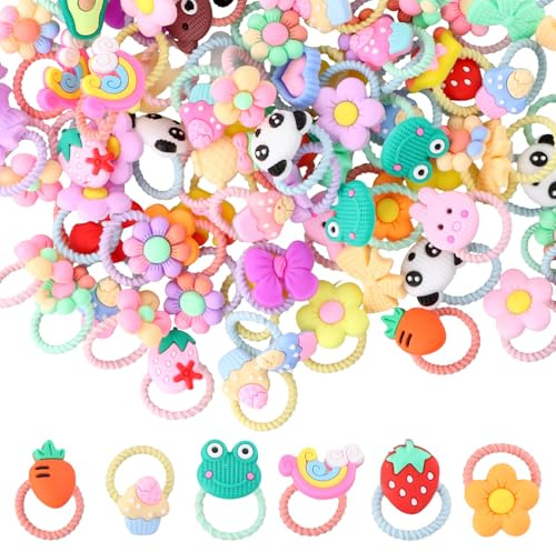 100 Piezas Gomas Pelo Bebe, Gomas de Pelo Niña, Ideales para Que Bebés, Niños Pequeños y Niñas se Aten el Pelo, Suaves y Duraderas, CóModas de Llevar