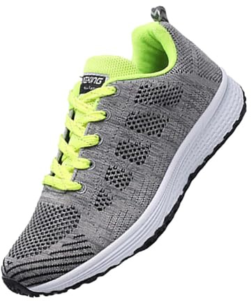 Baskets orthopédiques pour femme - Couleur unie - Élégantes - Chaussures de randonnée pour femme - Chaussures de sport décontractées - Chaussures de tennis - Baskets en maille respirante - Chaussures