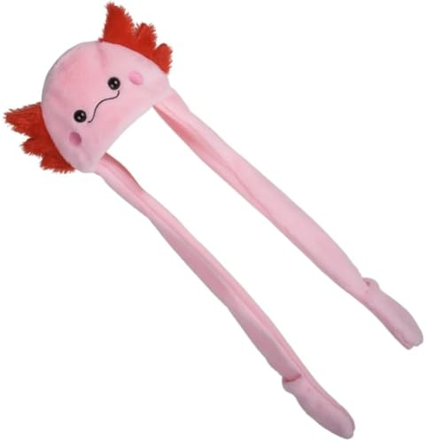 Axolotl Plush Hoodie Scarf Hat 3.5-Pink
