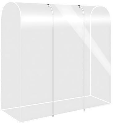 Wisebom Funda Perchero, Transparente Funda Protectora de Ropa para Ropa 120×50×150 cm Funda Protectora para Perchero Cubierta de Polvo de Ropa, Fundas de Ropa para Evitar Polvo y Suciedad