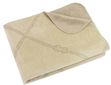 ZOLLNER Kuscheldecke flauschig in 150x200 cm - kuschelige und weiche Sofadecke in Fango - waschbar bis 40°C - atmungsaktives Mischgewebe - Hotelwäschequalität - Oeko Tex® Zertifiziert