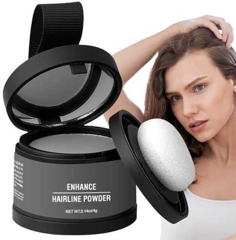 Xvilmaun Hairline Powder, Hairline Powder for Women, Root Repair Powder, Applicator Included, Long-Lasting Opaque Hair Shading Tool Concealer for Touching Up Grey Hair