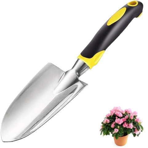 Paleta Jardinería, Pala de Mano Jardineria, Paleta para Plantas, Pala de Jardin Acero Inoxidable, Pala para Trasplantar Plantas, para Plantar, Trasplantar, Desmalezar, Escarificar