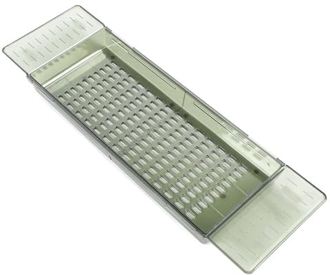 Vassoio per Vasca Bagno, Portaoggetti Telescopico per Vasca Bagno, Vassoio Bagno Multifunzionale Espandibile, Vassoio Bagno Organizzatore Bagno con Maniglia (verde