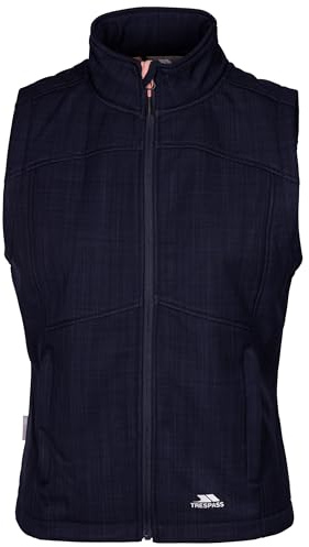 Trespass Dam Lätt Softshell Gilet Mereb - Ärmlös kroppsvärmare väst med full dragkedja och fickor, vindbeständig vardaglig träningskläder damväst, Marl, 40