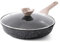 Kordisen Antihaft Bratpfanne mit Deckel, 32 cm Granit Beschichtung Pfanne Induktion, Gesund und Ungiftig, PFOA-frei