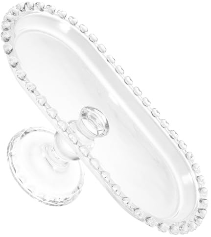 Homoyoyo Alzata in Vetro con Piedistallo Piatto Decorativo per Frutta Dolci e Snack Design Vintage Elegante per Casa e Feste